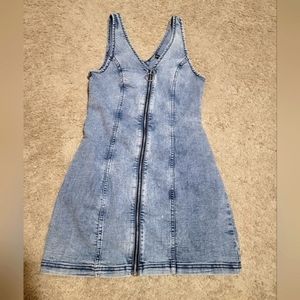 H&M Zip-Front Denim Dress